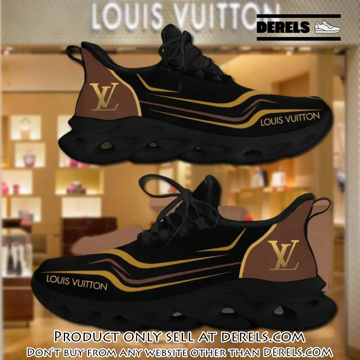 Louis vuitton yellow logo black premium max soul shoes luxury brand gifts for men women dr2038110